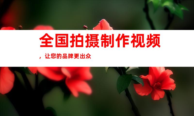 全国拍摄制作视频,让您的品牌更出众