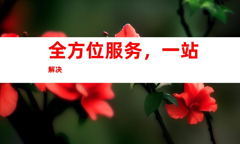 全方位服务，一站解决