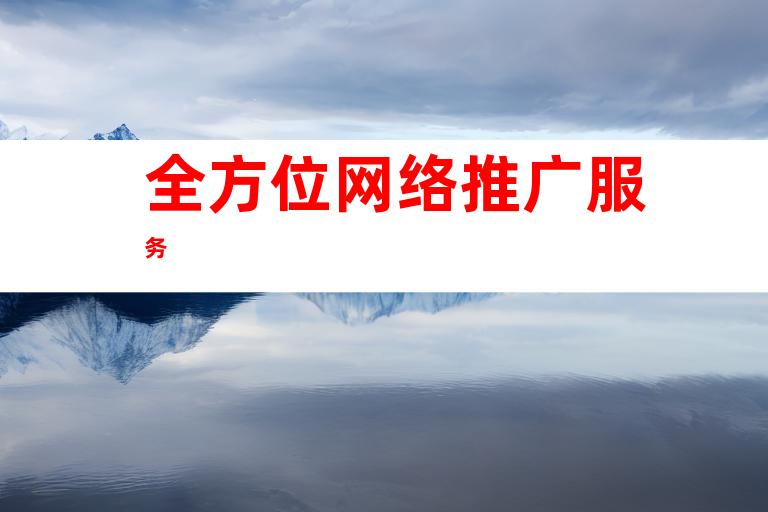 全方位网络推广服务