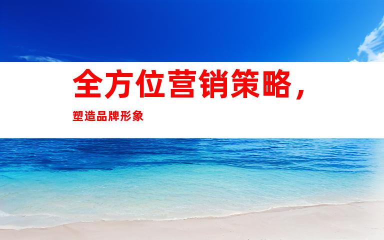 全方位营销策略，塑造品牌形象