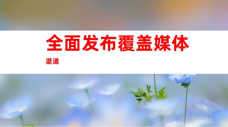全面发布覆盖媒体渠道
