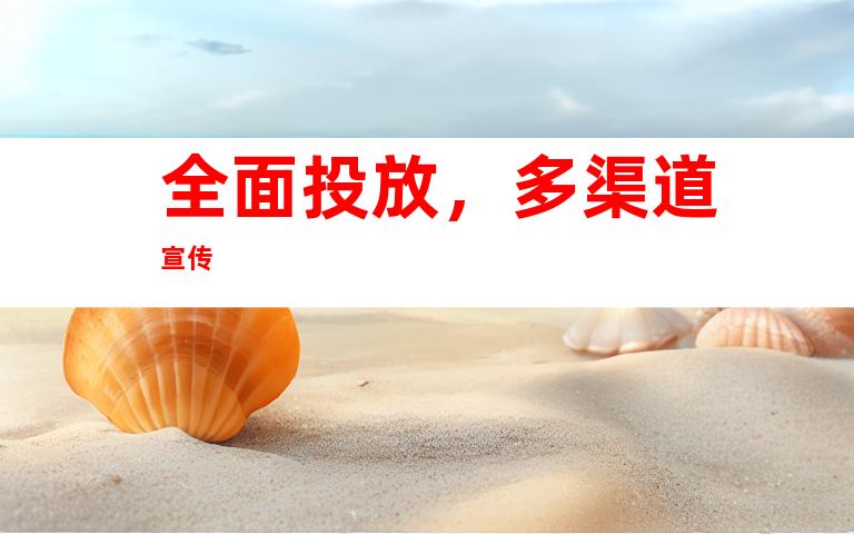 全面投放，多渠道宣传