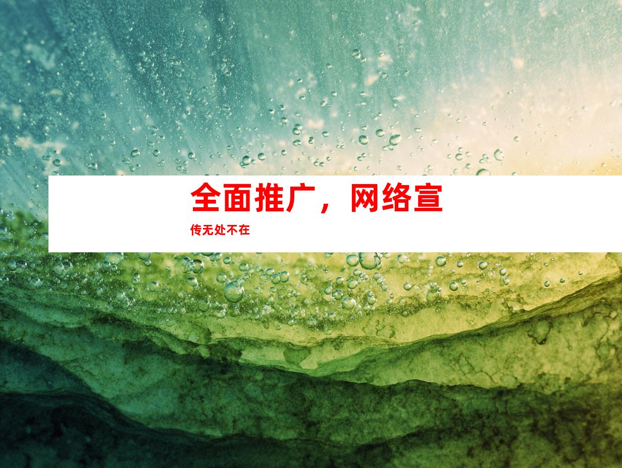 全面推广，网络宣传无处不在