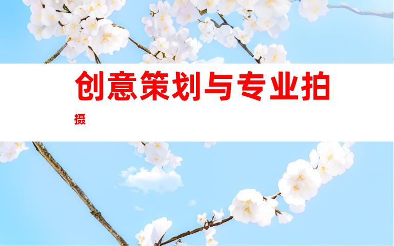 创意策划与专业拍摄