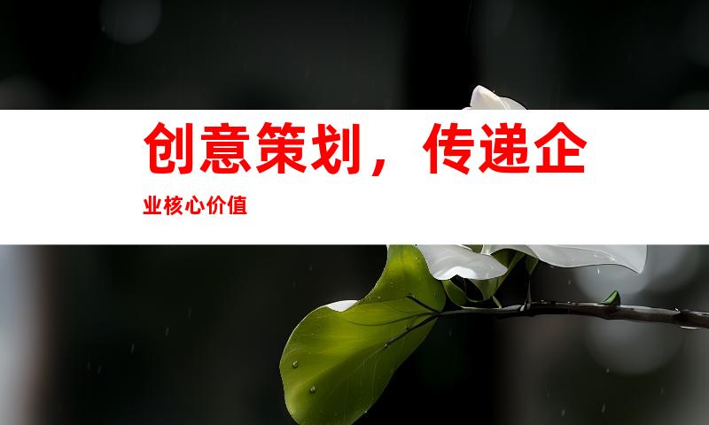 创意策划,传递企业核心价值