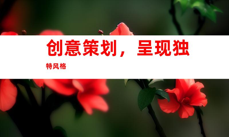 创意策划，呈现独特风格