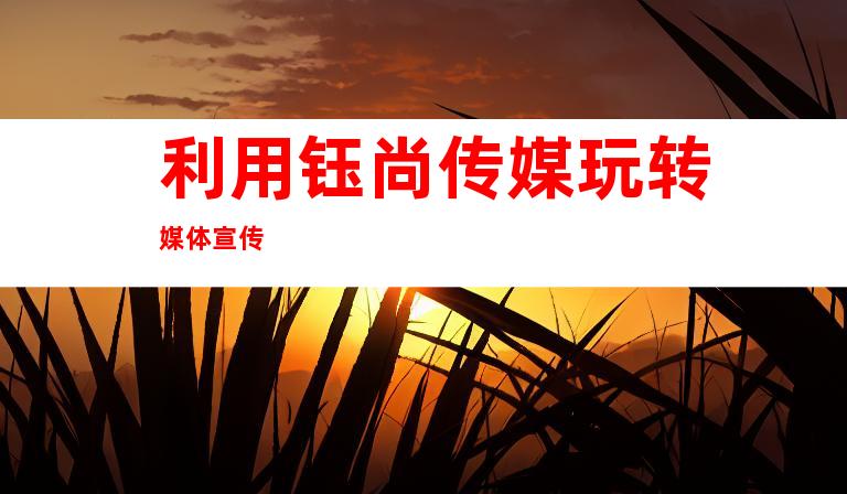 利用钰尚传媒玩转媒体宣传