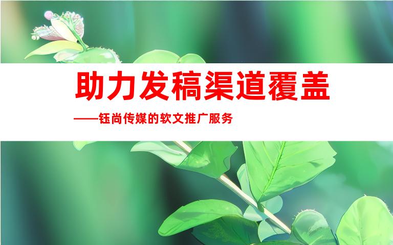 助力发稿渠道覆盖——钰尚传媒的软文推广服务