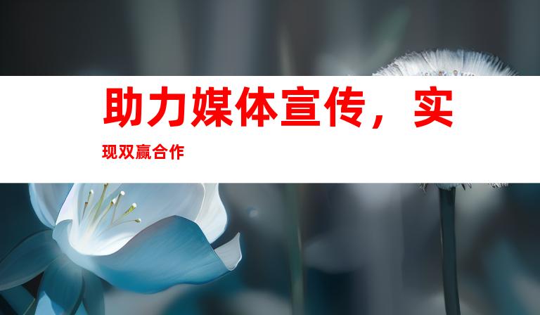 助力媒体宣传，实现双赢合作