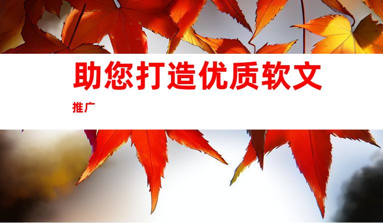 助您打造优质软文推广
