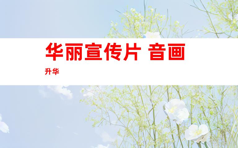 华丽宣传片 音画升华