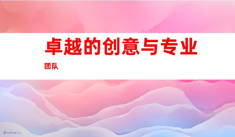 卓越的创意与专业团队