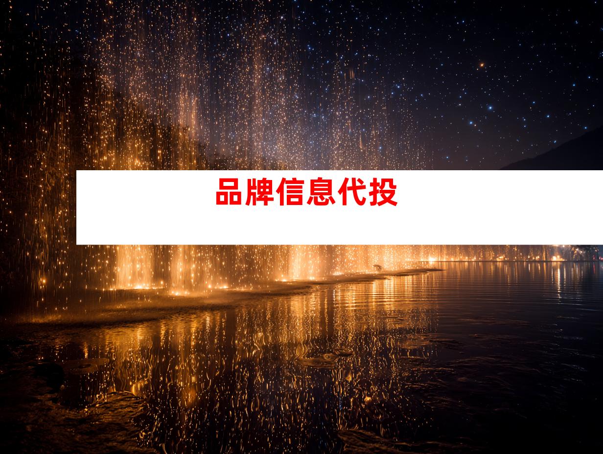 品牌信息代投