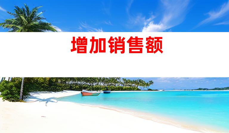 增加销售额