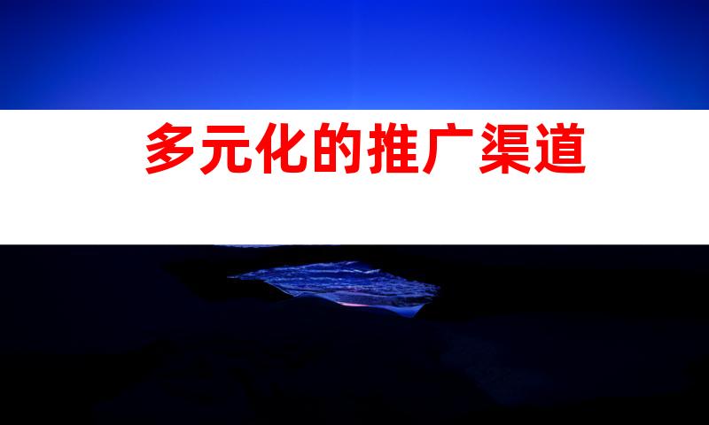 多元化的推广渠道