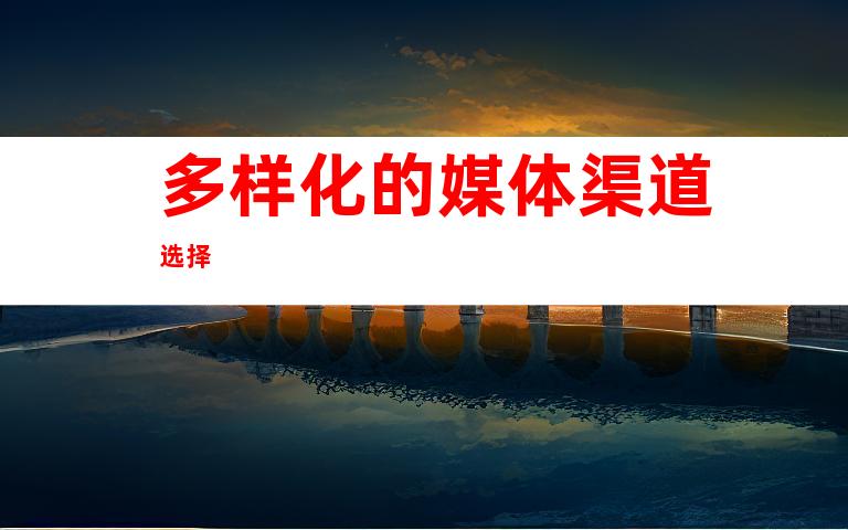 多样化的媒体渠道选择