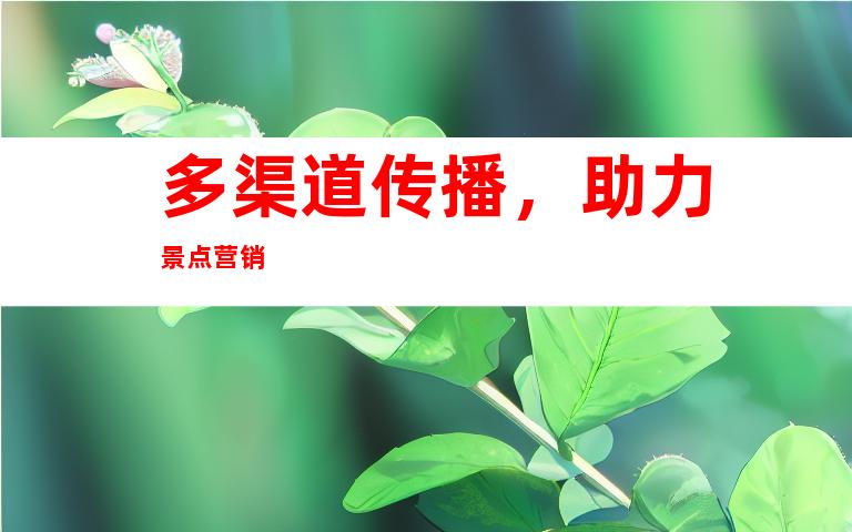 多渠道传播，助力景点营销