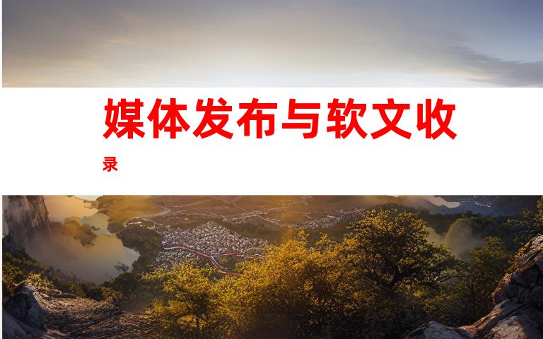 媒体发布与软文收录