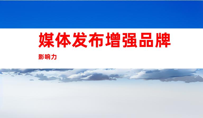 媒体发布增强品牌影响力