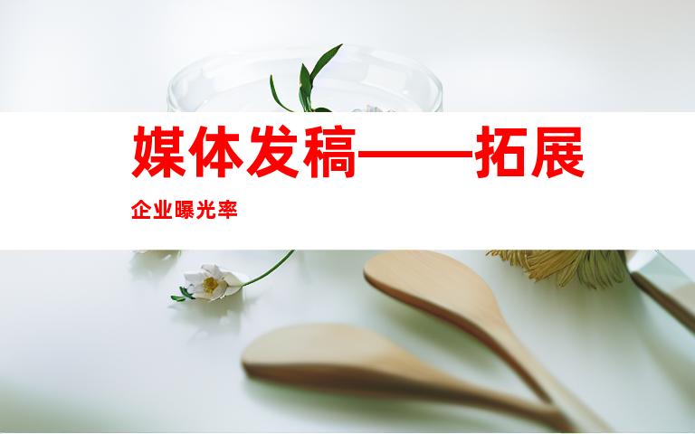 媒体发稿——拓展企业曝光率
