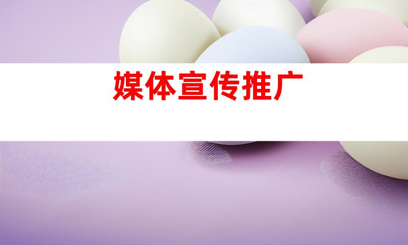 媒体宣传推广