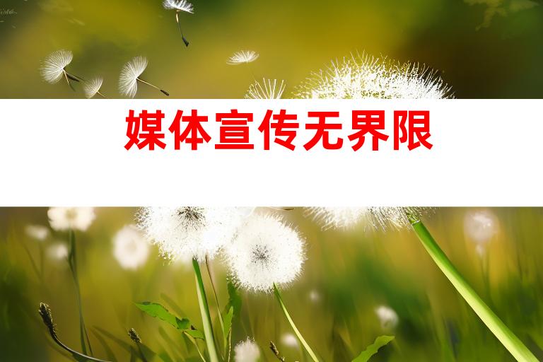 媒体宣传无界限