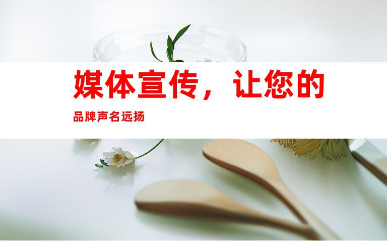 媒体宣传，让您的品牌声名远扬