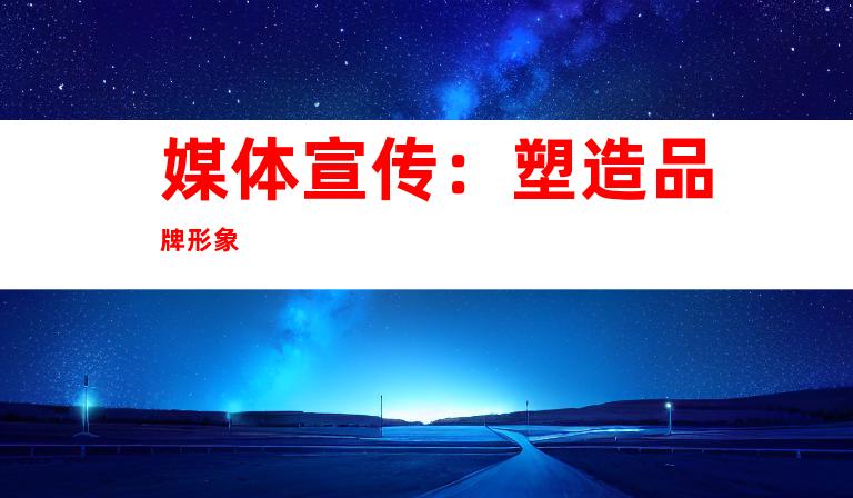 媒体宣传：塑造品牌形象