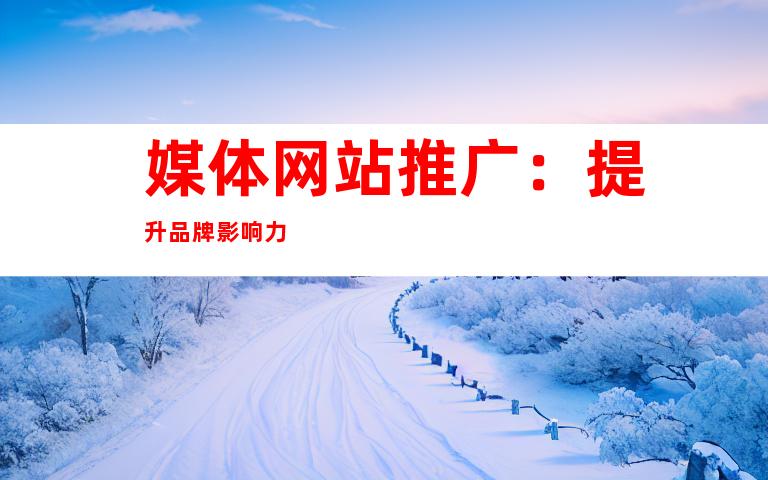 媒体网站推广：提升品牌影响力