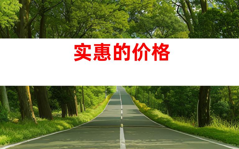 实惠的价格