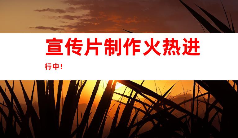 宣传片制作火热进行中！