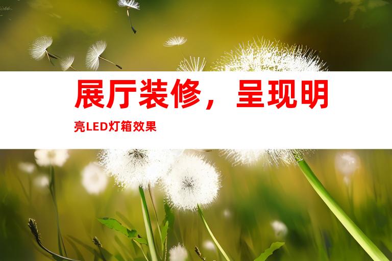 展厅装修，呈现明亮LED灯箱效果