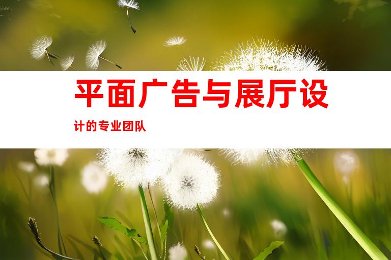 平面广告与展厅设计的专业团队