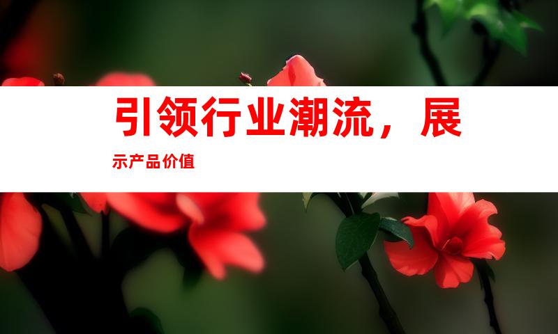 引领行业潮流,展示产品价值