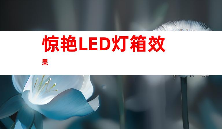 惊艳LED灯箱效果