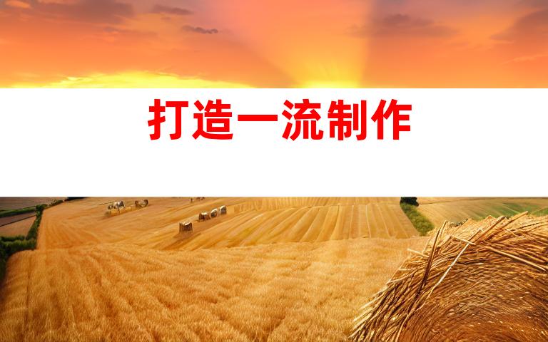 打造一流制作