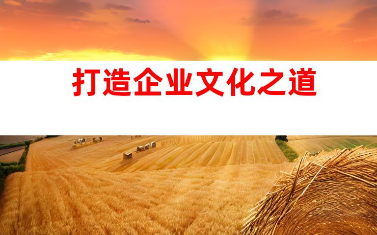 打造企业文化之道