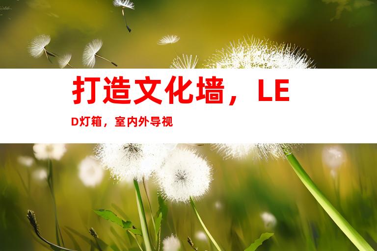 打造文化墙，LED灯箱，室内外导视