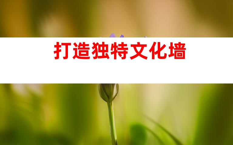 打造独特文化墙