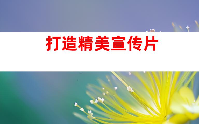 打造精美宣传片