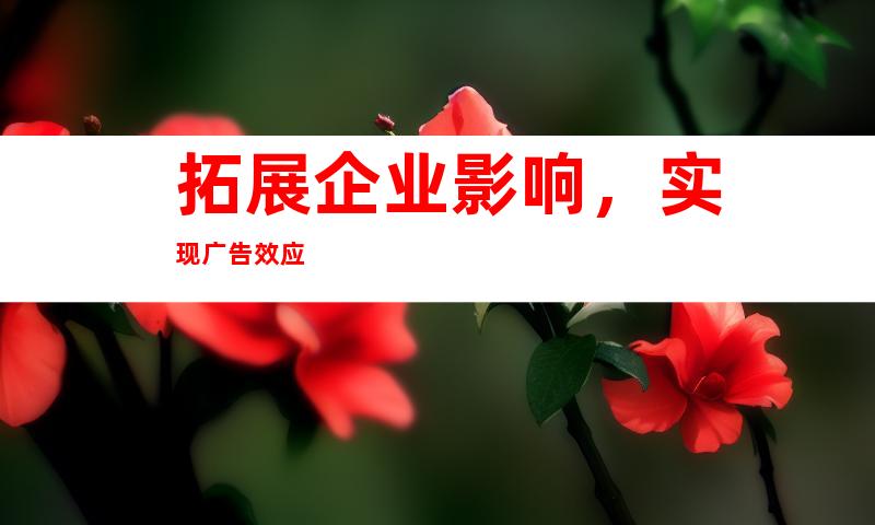 拓展企业影响，实现广告效应