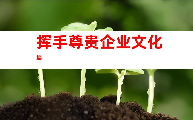 挥手尊贵企业文化墙