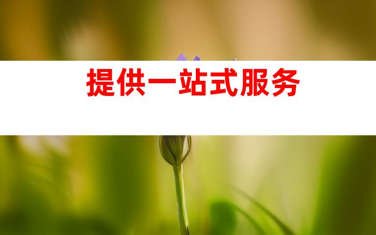提供一站式服务