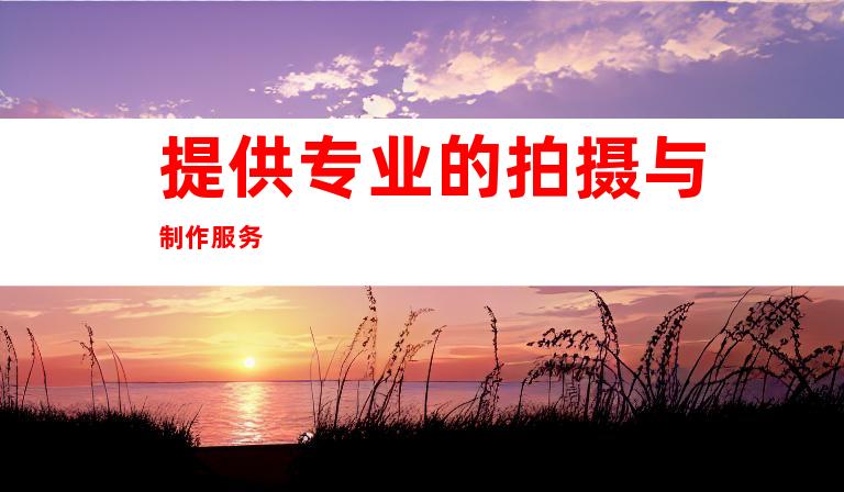 提供专业的拍摄与制作服务