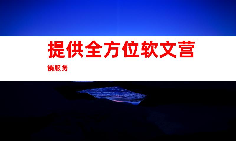 提供全方位软文营销服务