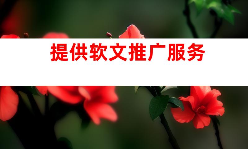 提供软文推广服务