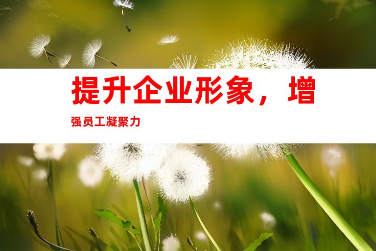 提升企业形象，增强员工凝聚力