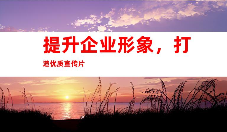 提升企业形象，打造优质宣传片