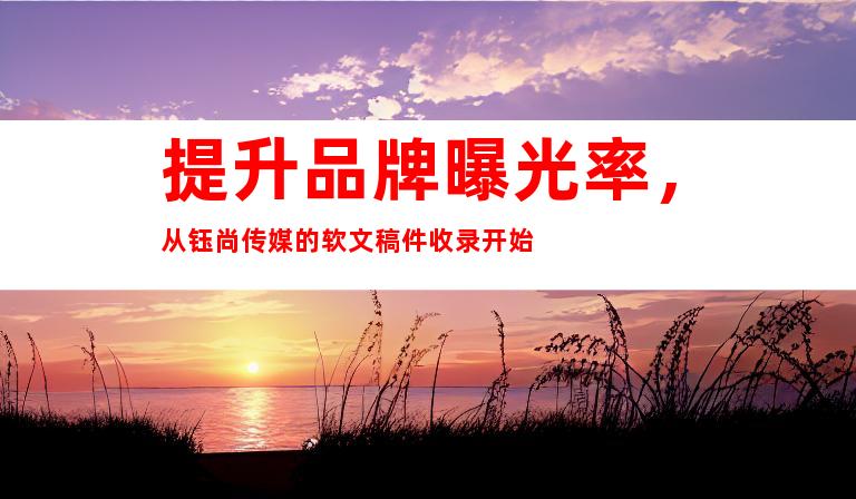 提升品牌曝光率，从钰尚传媒的软文稿件收录开始