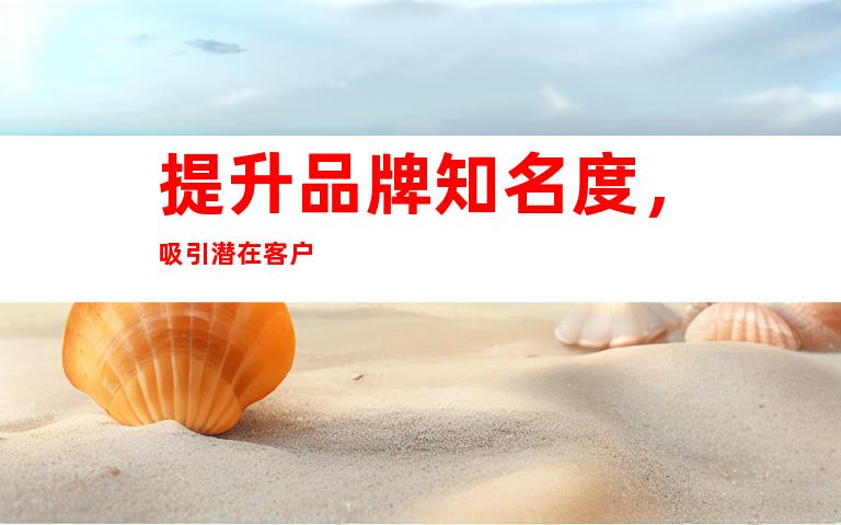 提升品牌知名度，吸引潜在客户
